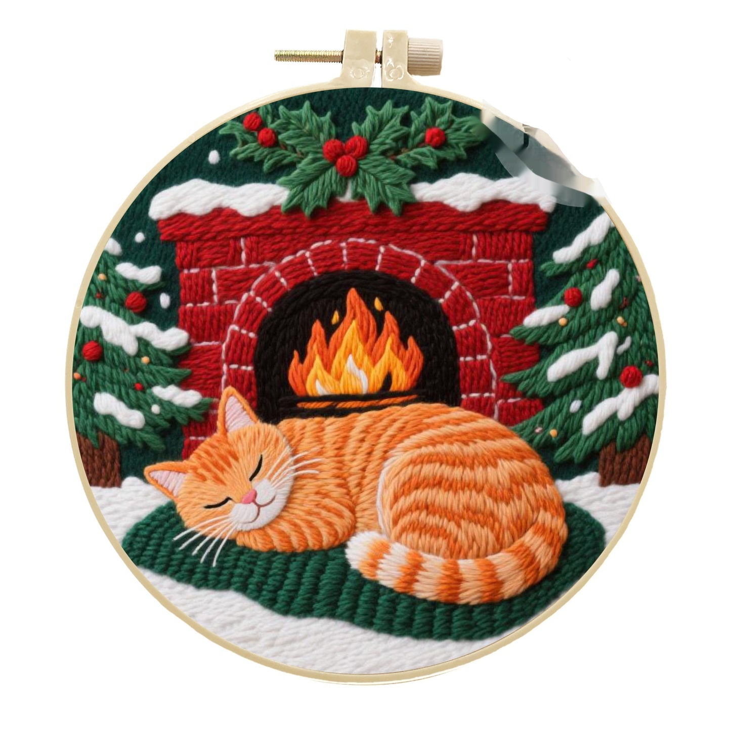 Cat Handmade Embroidery Diy Material Package