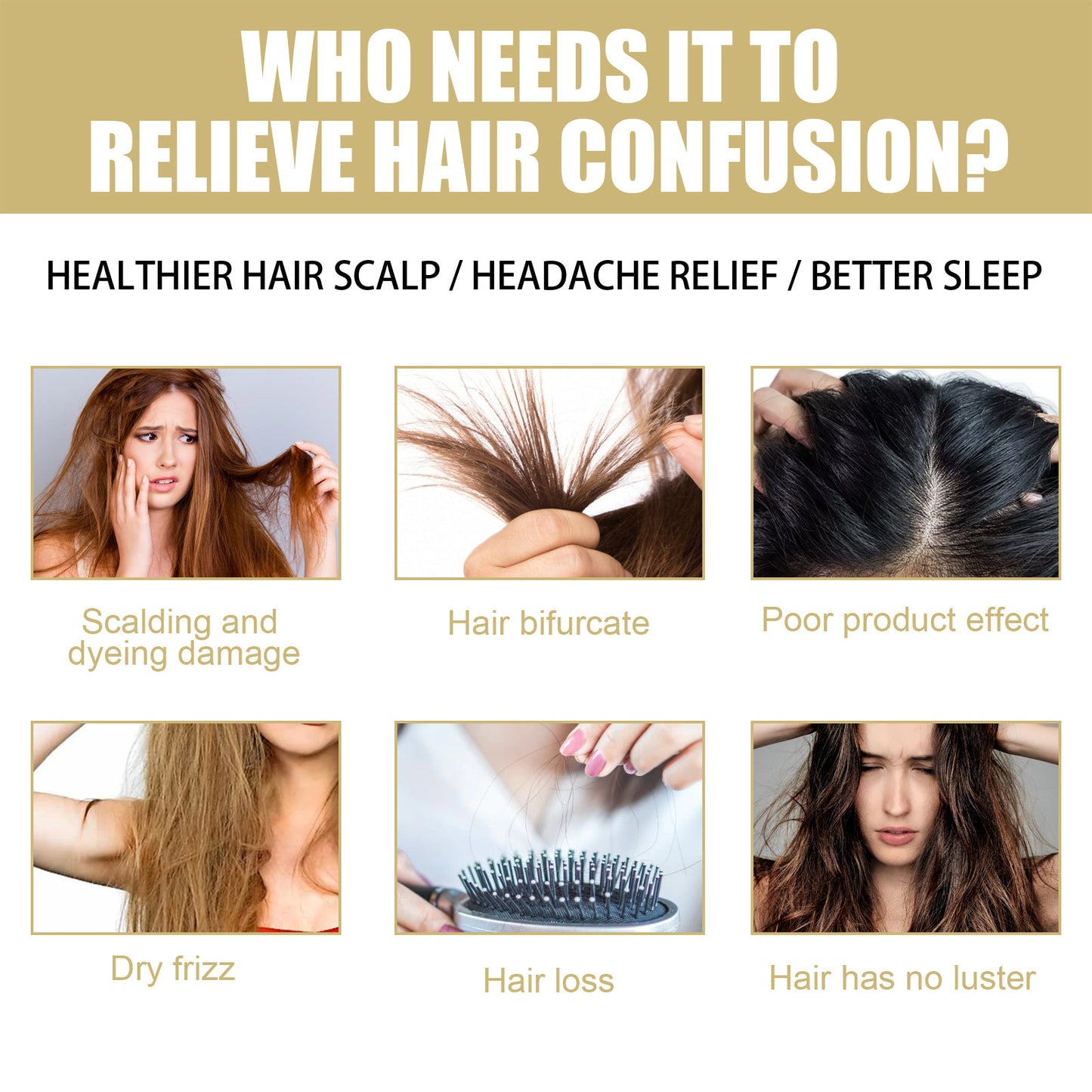Houkea Dense Toupee Hair Repair Manic Thick Hairline Fixation Head Massage Care Heating Cap