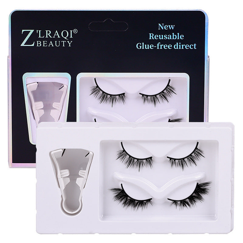 Non Adhesive Thick One Piece Magnetic Suction False Eyelashes