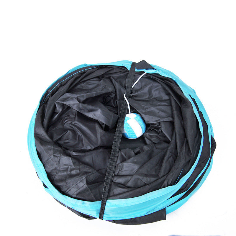 Foldable pet passage toy