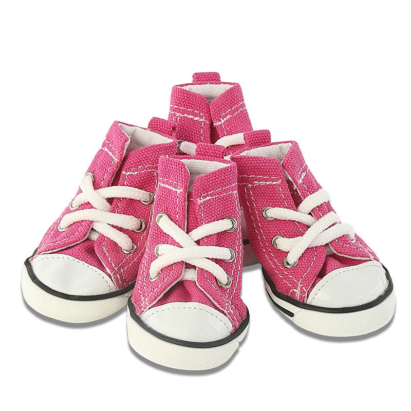 Pet Shoes Denim Canvas Breathable And Comfortable