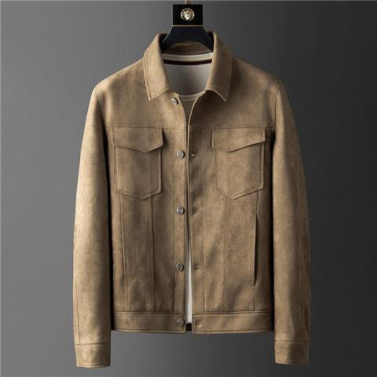 Coat Autumn Men's Spring High-grade Texture Light Luxury New Korean Style Jacket Men's Lapel Casual All-matching Work Clothes