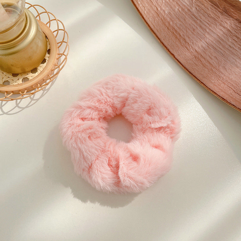 Winter Plush Pork Intestine Hair Ring