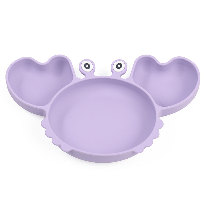 Silicone Split Cutlery Crab Plate For Infants