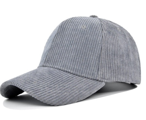 Versatile Face Small Curved Brim Corduroy Hat
