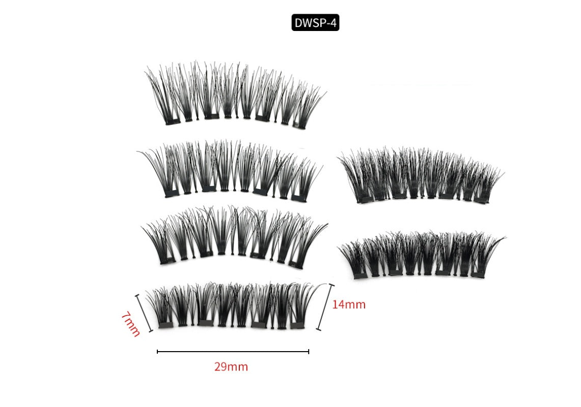 Four magnet magnet false eyelashes
