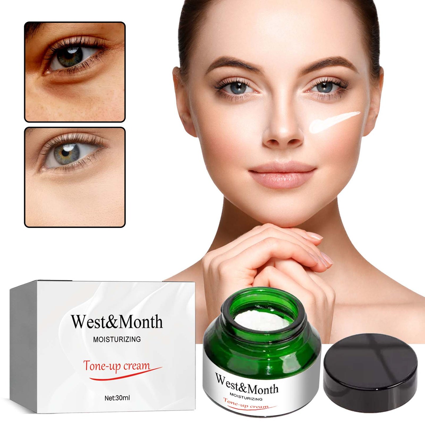 West&Month Tone-up Cream, Cover Spot Acne Mark Brightening Skin Hydrating Slacker Toning Cream