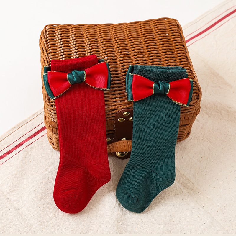 Fashion Children's Double Pack Of Plain Color Stockings