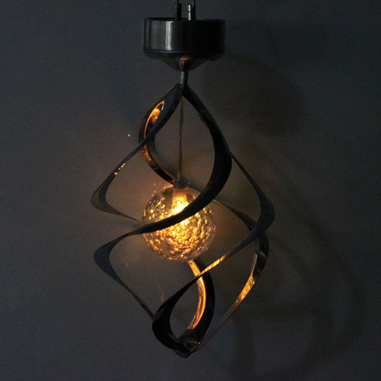 Outdoor Stainless Steel LED Solar Wind Bell Lamp acrylic ball building controlled wind bell rotating wind bell lamp landscape lamp