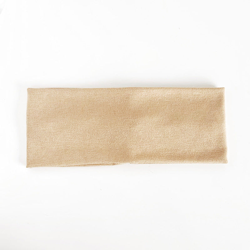 Solid Color Elastic Knitted Headband Athleisure