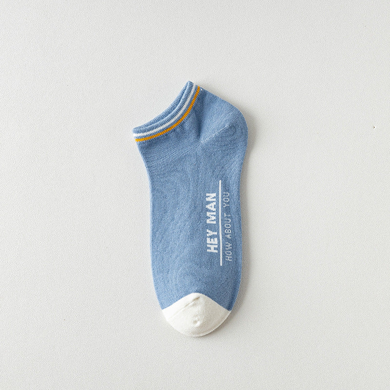 Men's Socks Shallow Mouth Cotton Spring Autumn