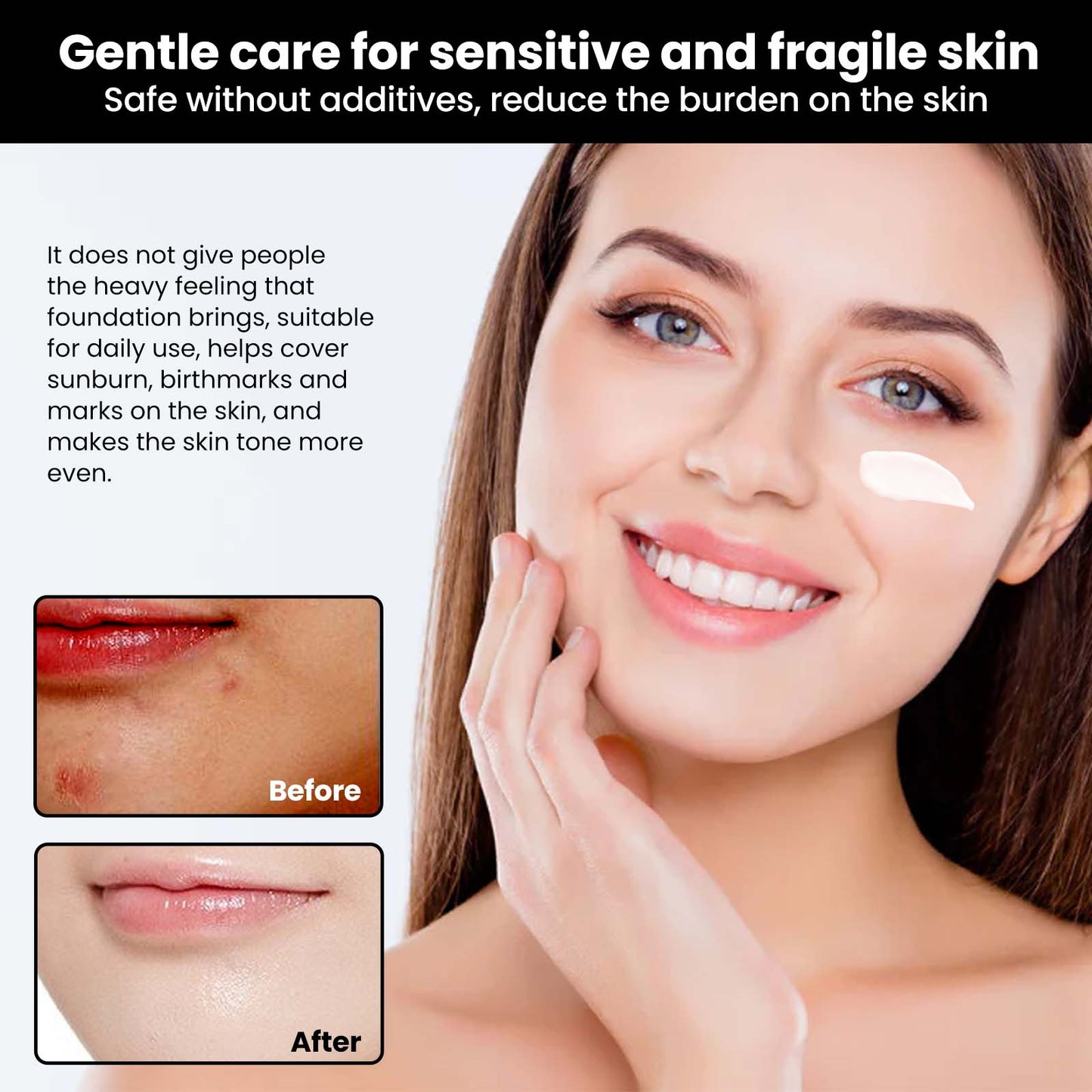 Tone-up Cream, Cover Spot Acne Mark Brightening Skin Hydrating Slacker Toning Cream