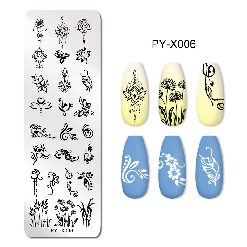 Nail Steel Printing Plate Blue Film Steel Color Printing Transfer Template