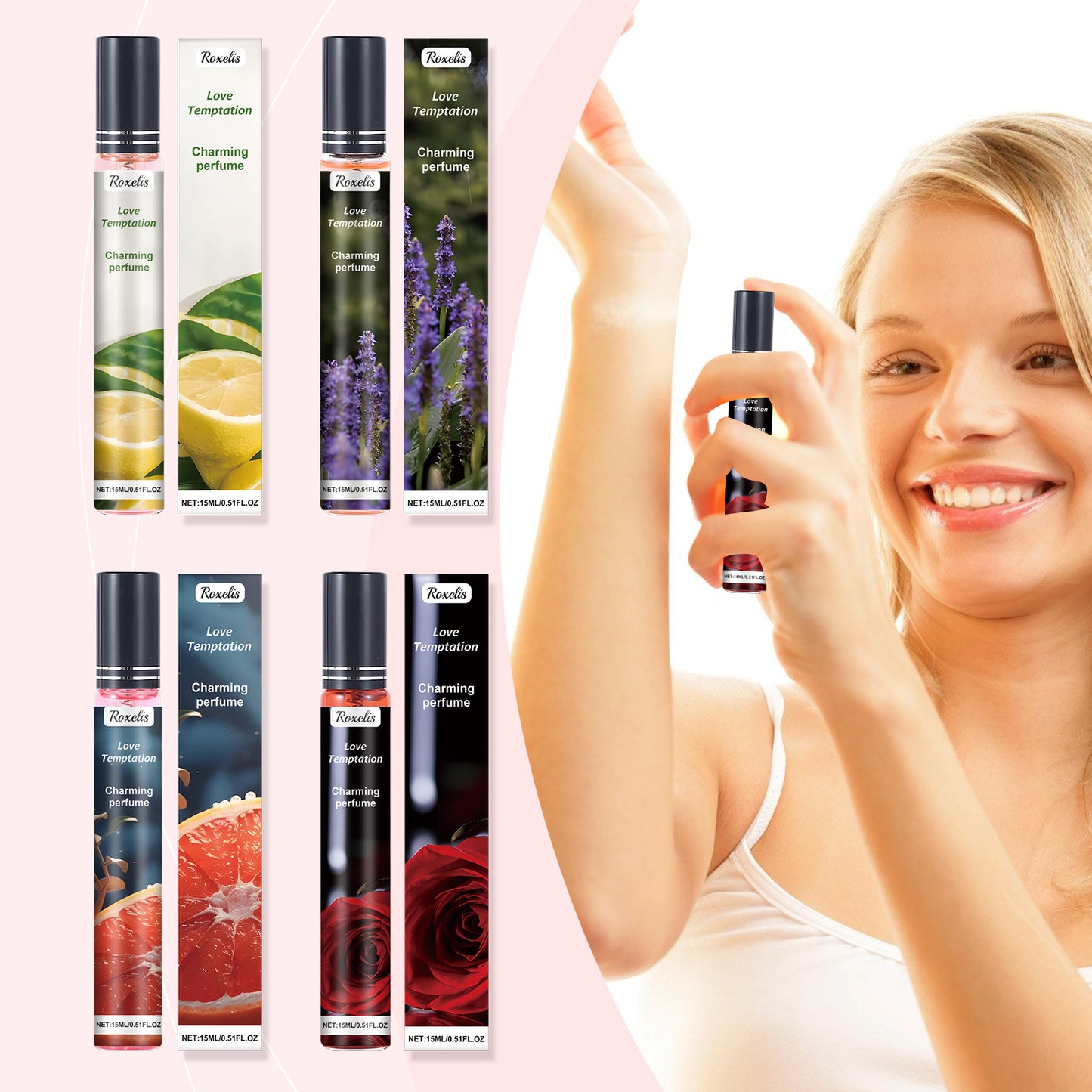 Charm Perfume Series Portable Niche Stay Fragrance Gentle Date Behind The Ear Neck Atmosphere Light Elegant Fresh Perfume