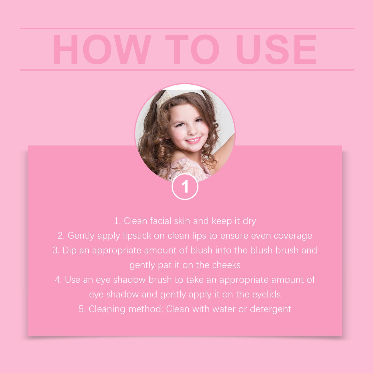 Kids Makeup Gift Box, Kids Play Fun Girl Makeup Lipstick Eyeshadow Makeup Set Gift Box