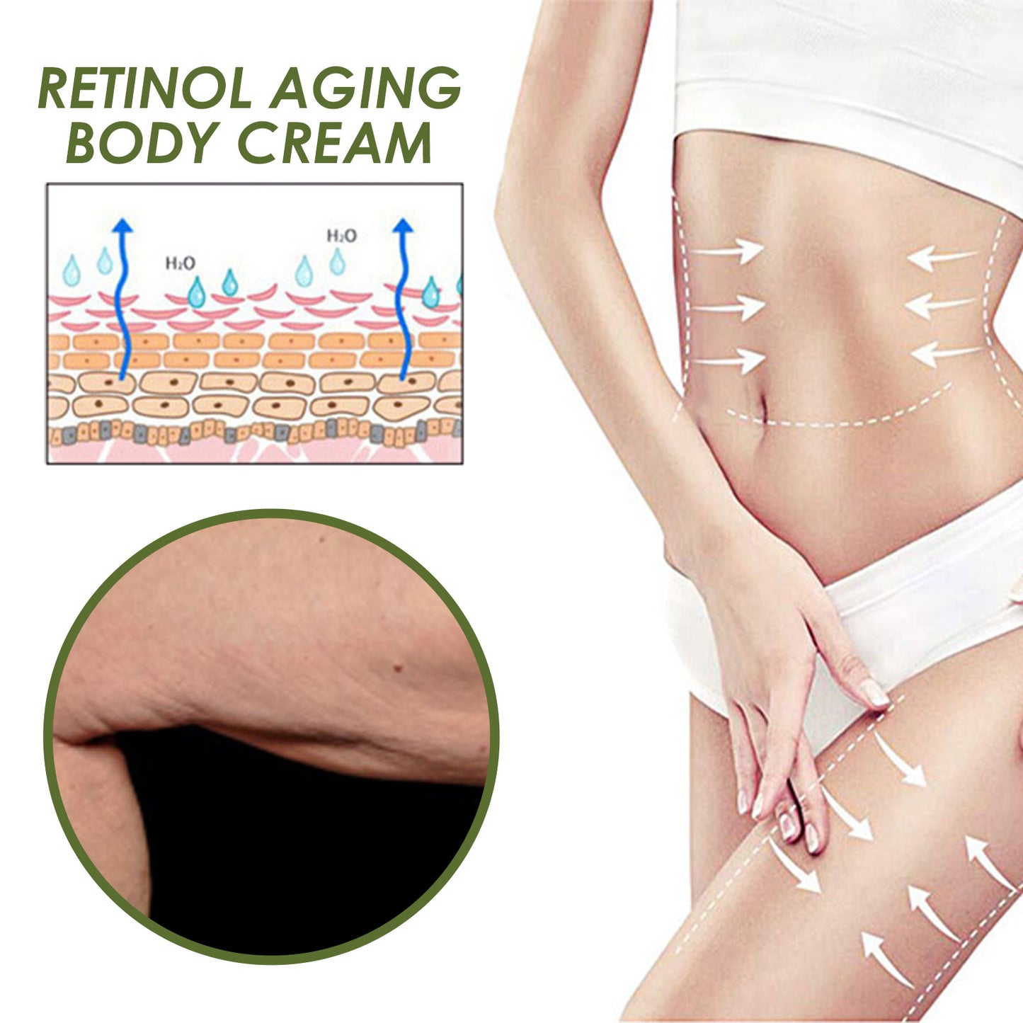 EELHOE Retinol Body Cream Body Cream For Toning, Moisturizing, Brightening, Lightening, Fine Lines And Soft Skin