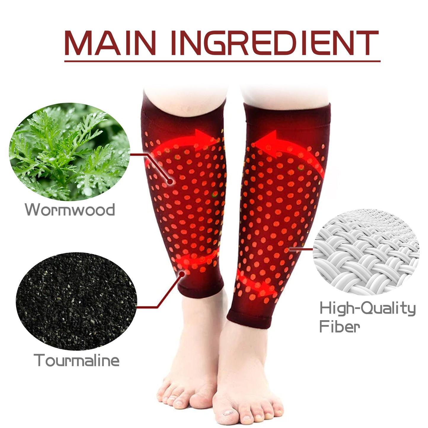 HouKea Heating Leg Cover, Relieve Lymphatic Swelling Venous Care Smooth Blood Vessel Bulges Warm Warm Leg Cover