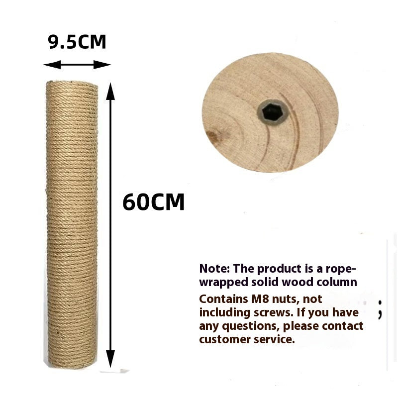 Cat Climbing Pillar Solid Wood Hemp Rope Sky Pillar