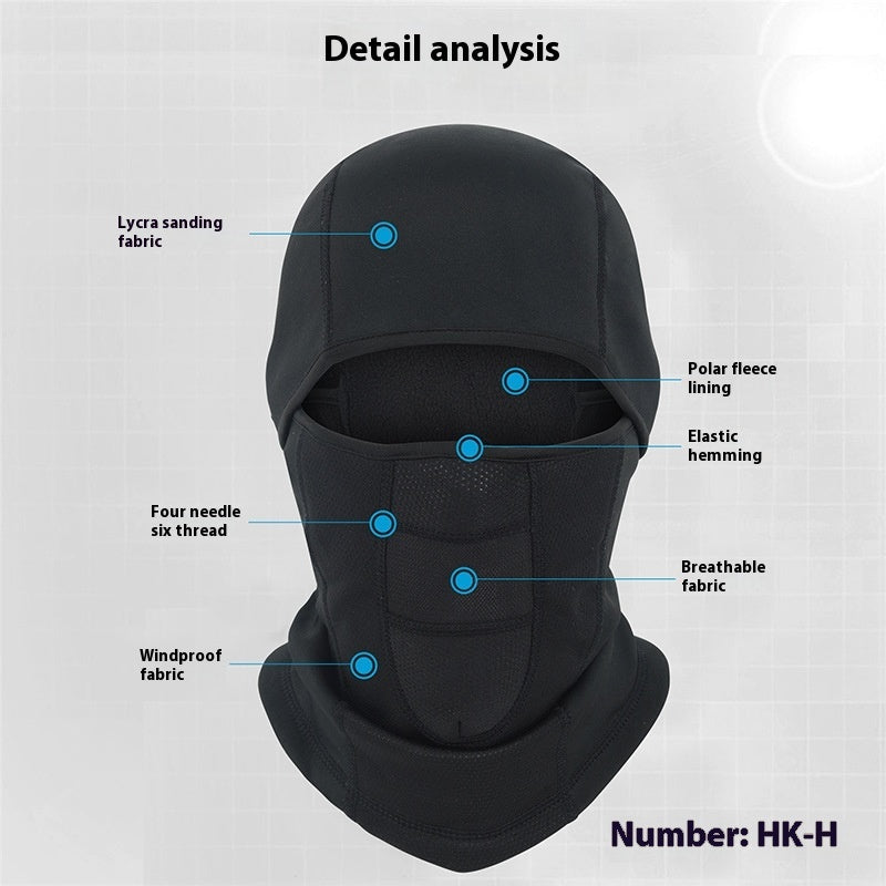 Winter Cycling Mask Warm Motorcycle Hood Outdoor Windproof Skiing