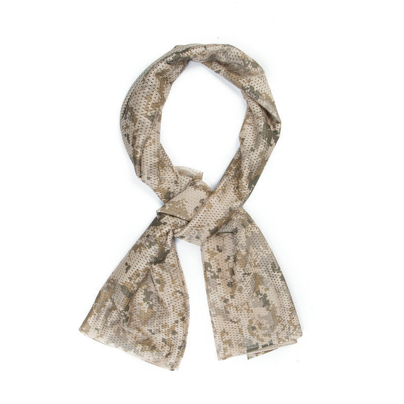 Camouflage Outdoor Net Scarf Camouflage Multicolor