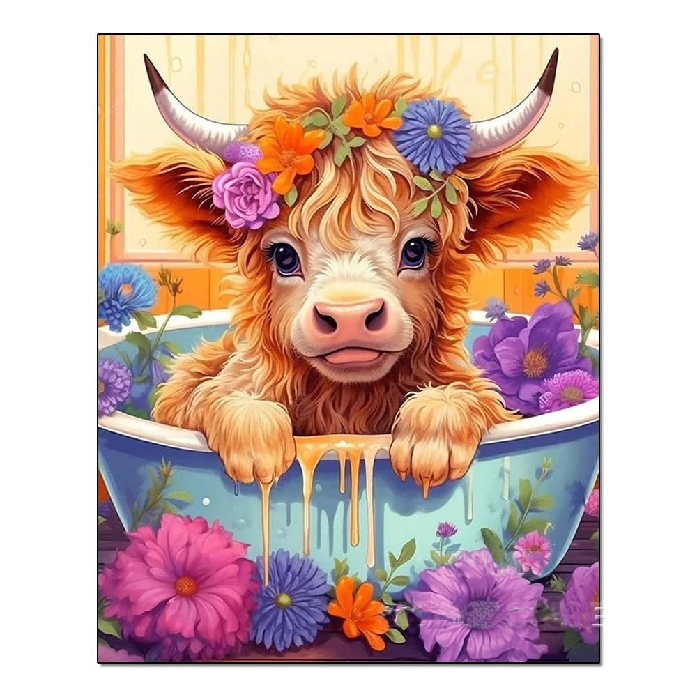 DIY Handmade Diamond Painting With Colorful Animals And Full Diamonds