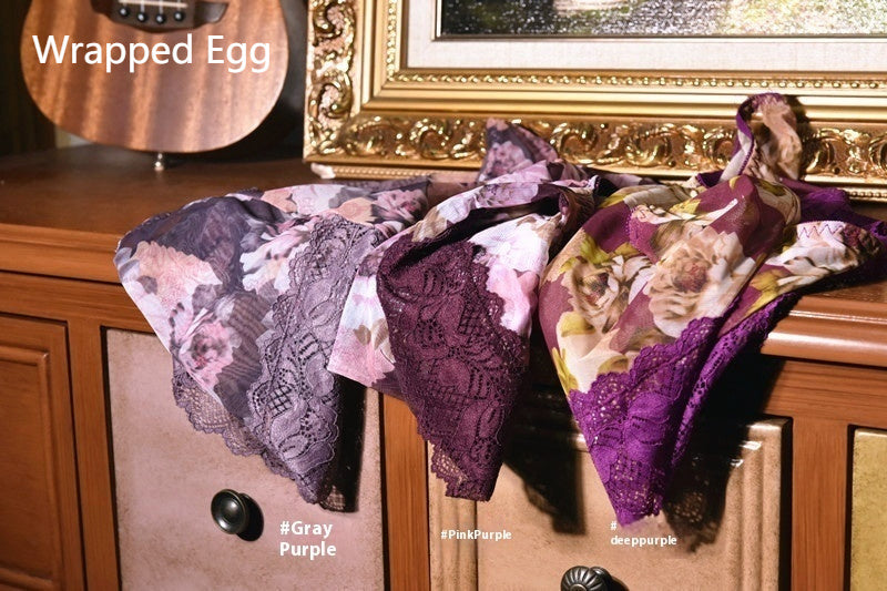 Printed Sexy Mid-waist Ice Silk Ultra-thin Underwear Men