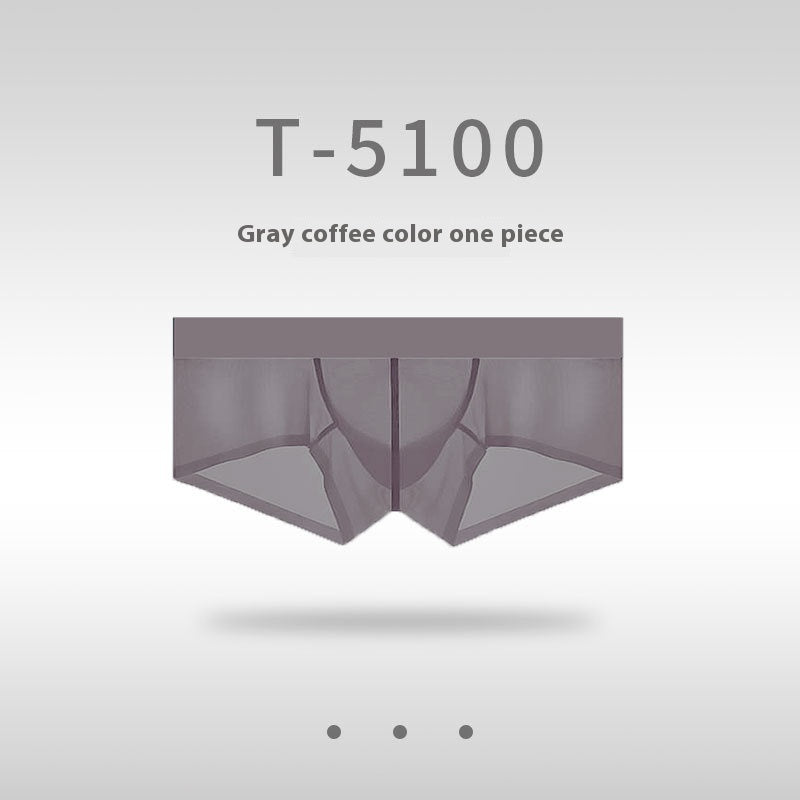 Men's Ice Silk Seamless Ultra-thin Sheer Low Waist Underwear