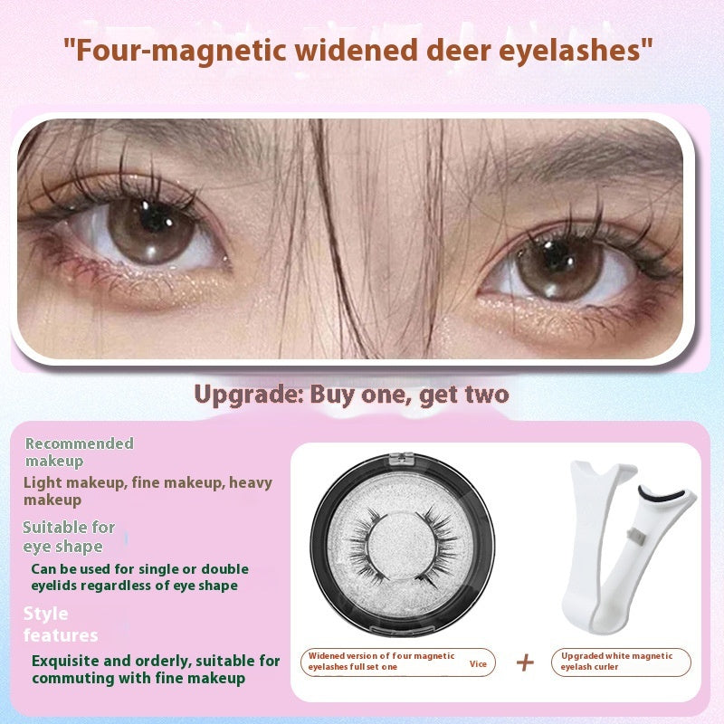 Natural Plain Eyelash Curler Glue-free False Eyelashes Simulation Light Feeling Reuse Clip