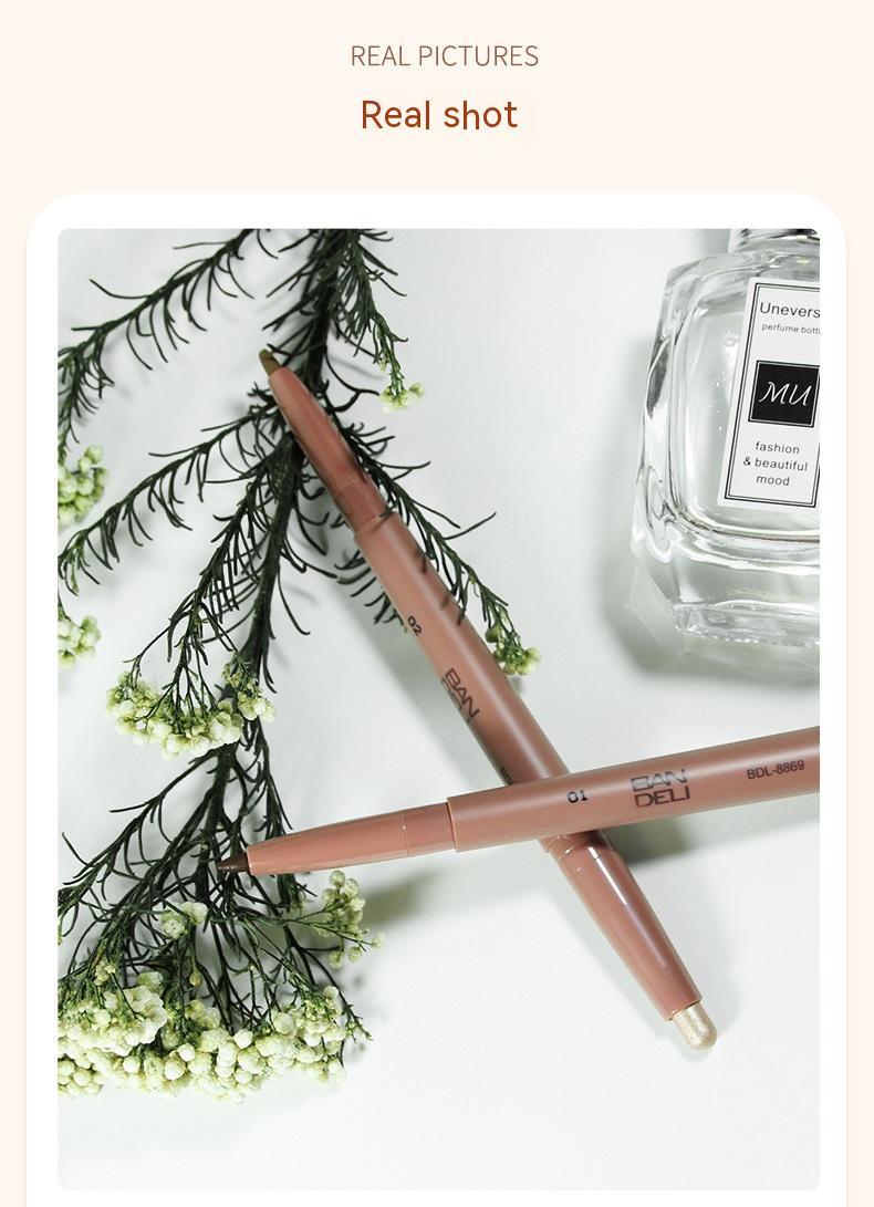 Bandley Eye Shadow Pen Brighten Pen Dual-purpose Double-headed Pearlescent White Eye Shadow Pen Matte Shading Powder Master Highlight Eyeliner Pen