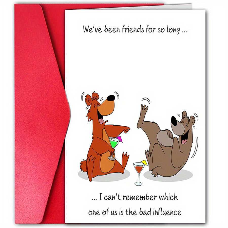 Birthday Greeting Card Funny Greeting Card Funny Text Cartoon Greeting Card