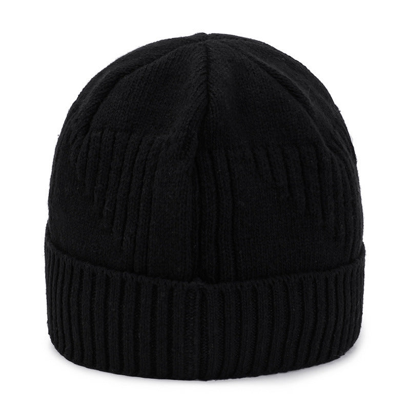 Men's Thick Woolen Knitted Pullover Cotton Hat