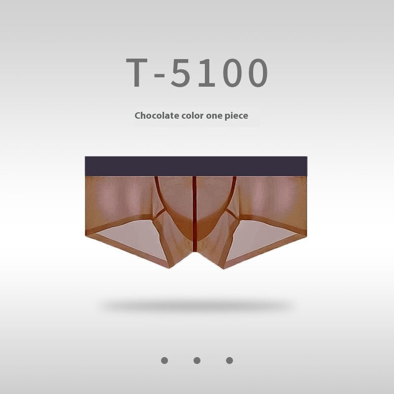 Men's Ice Silk Seamless Ultra-thin Sheer Low Waist Underwear