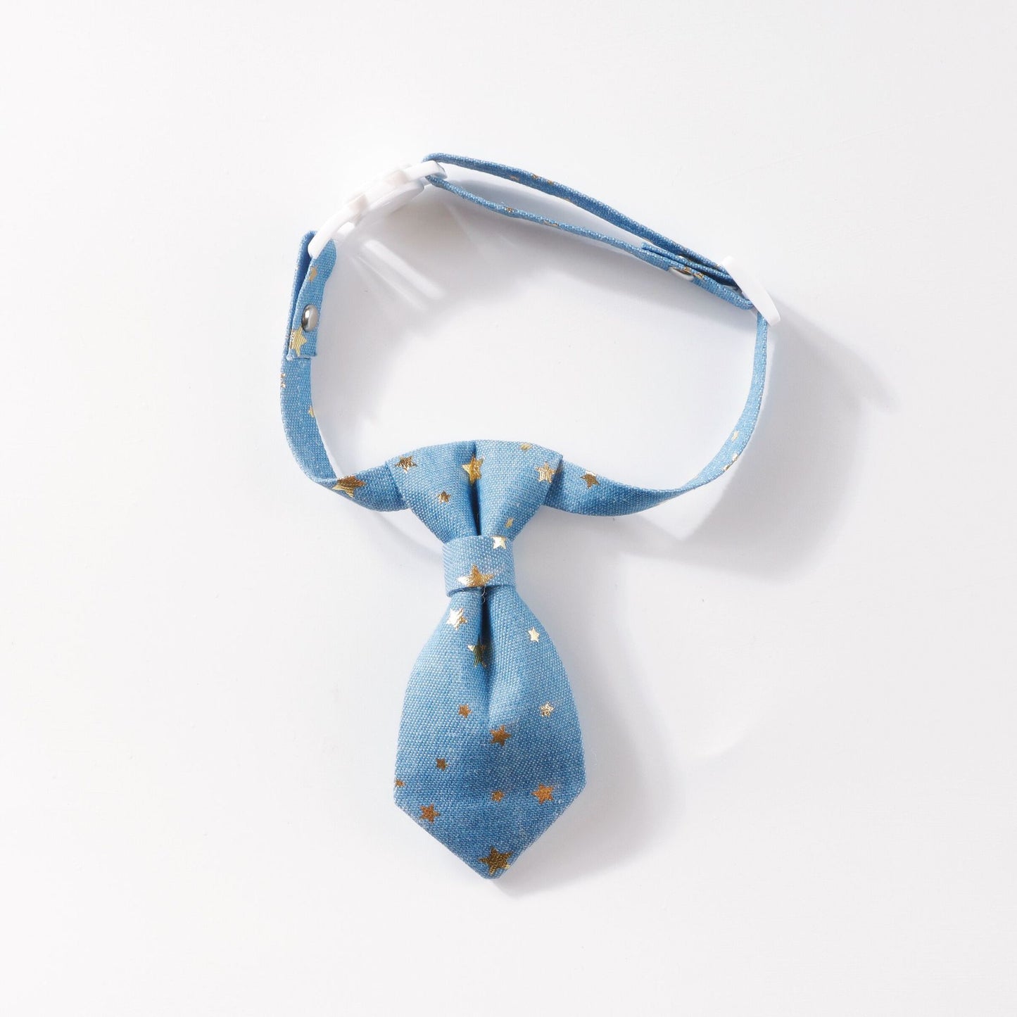 Designer Dog Collar For Small Medium Dogs Long Tie Golden Star Fancy Neck Wear Adjustable Animal Decoration Pet Cat Accessories