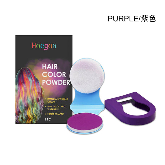 Hoegoa Hair Dye Powder (Purple) Can Easily Change Your Hair Color With Just One Application. It Naturally Covers Your Hair And Is Convenient For The Ball