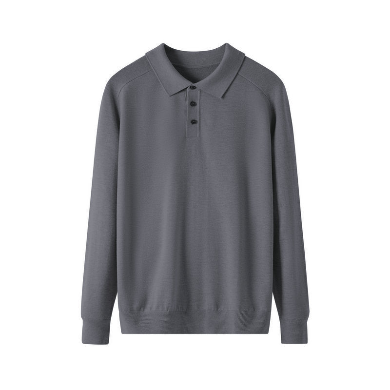 Men's Long-sleeved Sweater Lapel Comfortable All-match Sweater