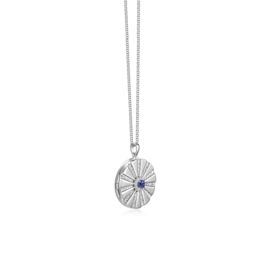 Rhodium Plated Modern Radiance Locket SN010