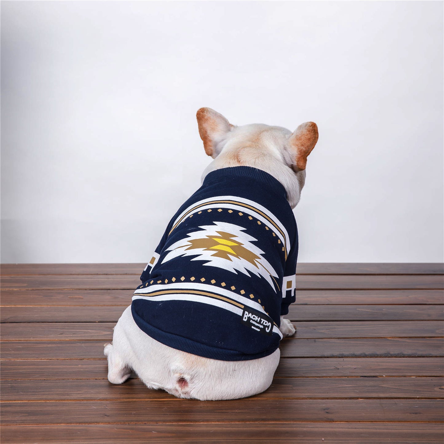 Dog Clothes Small Dog Cotton Plus Velvet Print Pet Clothes