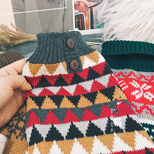 New Dog Teddy Christmas Snowflake Casual Cat Clothes