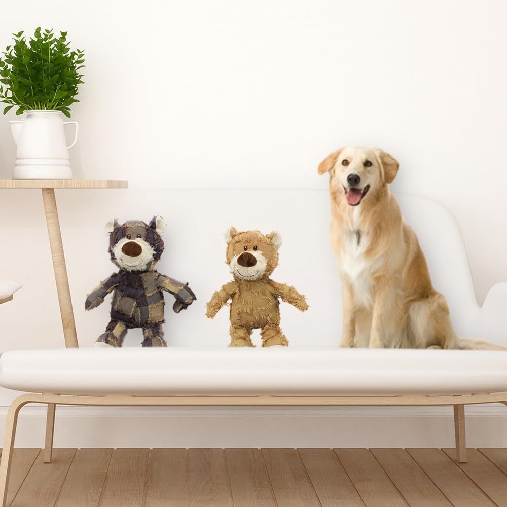 Indestructible Robust Bear, 2024 New Indestructible Squeaky Toys For Dogs, Durable Squeaky Dog Toys For Heavy Chewers, Interactive Dog Toys