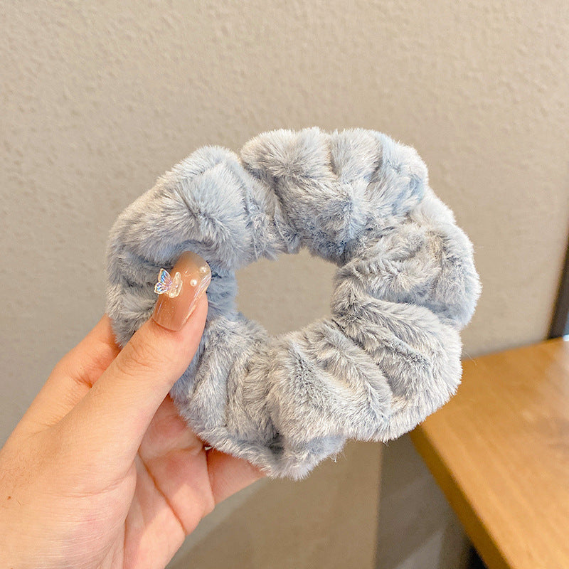 Winter Plush Pork Intestine Hair Ring