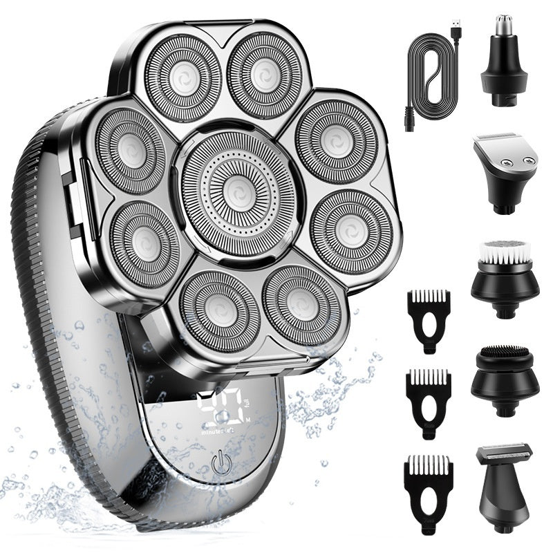 Men's Digital Display Net Multifunctional Electric Shaver