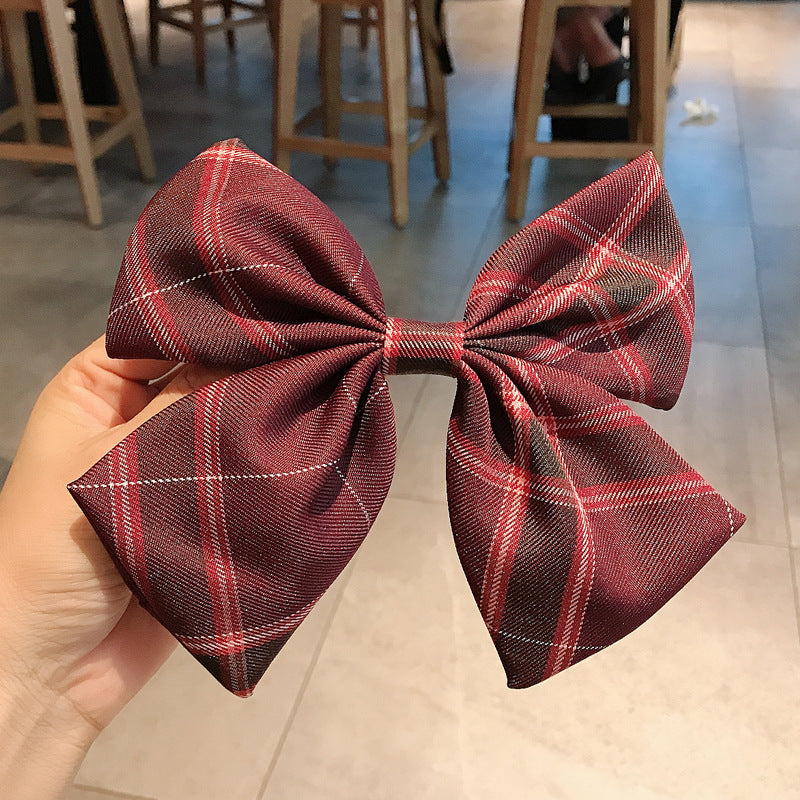 Girl's Plaid Bow Hairpin