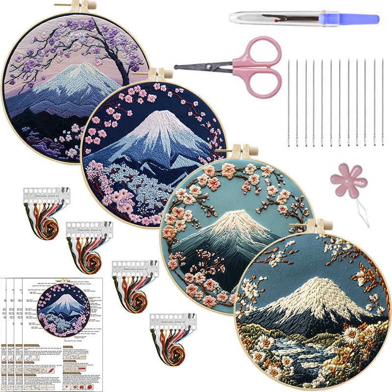 Embroidery Handmade Cloth Art Material Kit Sets Creative Needlework English