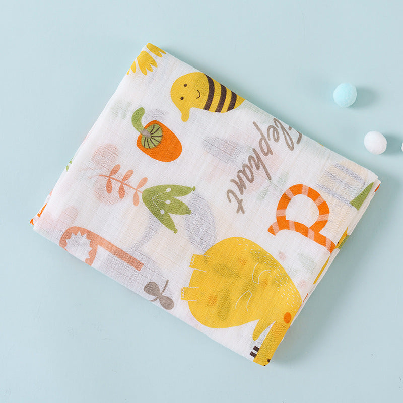 Cotton Double Layer Cartoon Baby Blanket