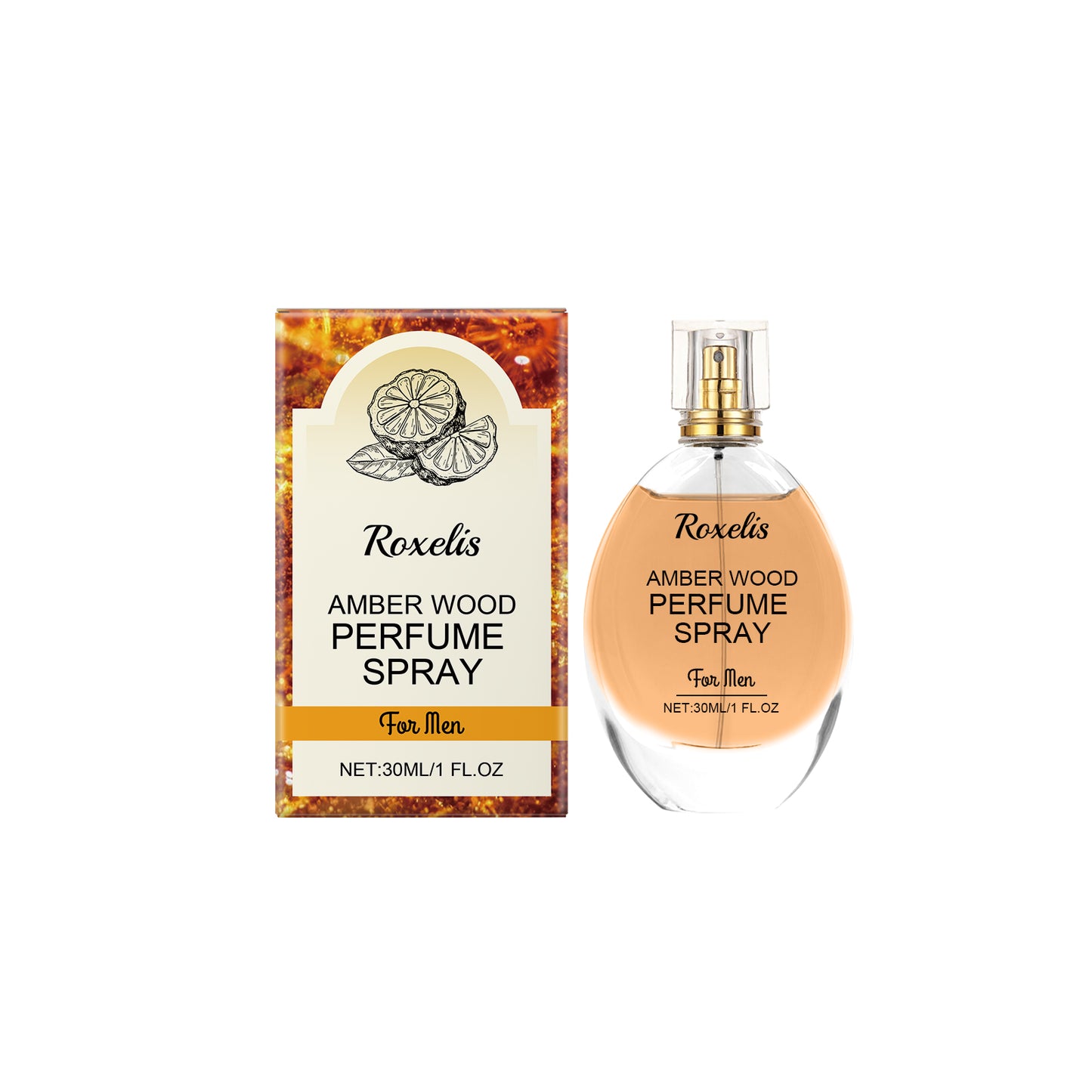 Amber Wood Perfume Spray Fresh Scent Exudes Charm Amber Natural Light Long-Lasting Portable Perfume