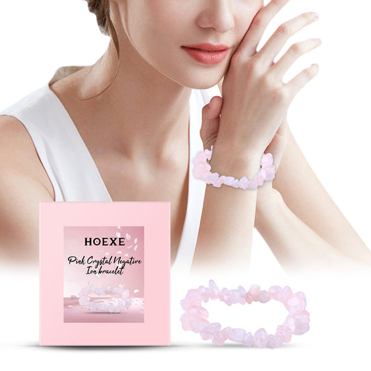 Powder Crystal Bracelet Hand Decoration Clothing Accessories Pink Beads Personality Trend Match