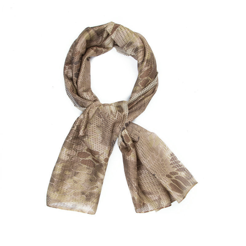 Camouflage Outdoor Net Scarf Camouflage Multicolor