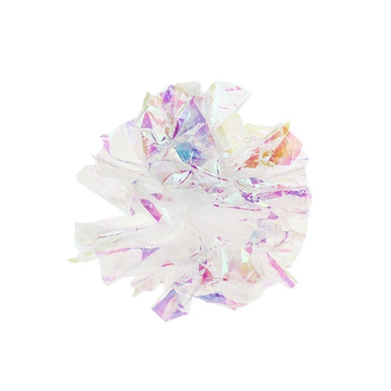 This Colorful Noise-making Paper Ball Cat Toy Is A Great Way To Keep Your Cat Entertained And Amused. It's A Self-playing Toy That Comes In A White Color