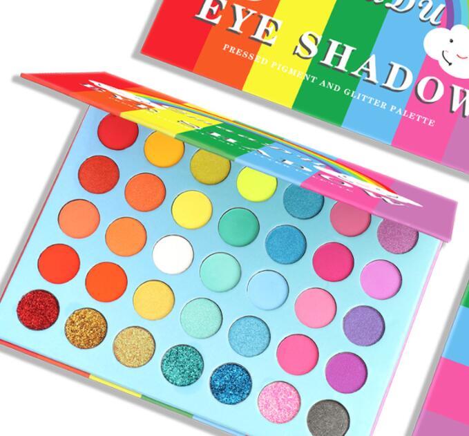 Metal Waterproof 35 Color Rainbow Matte Eyeshadow