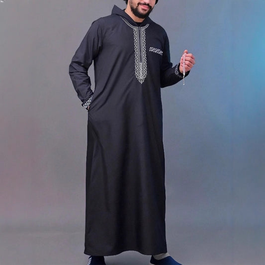 New Men's Loose Hooded Robe